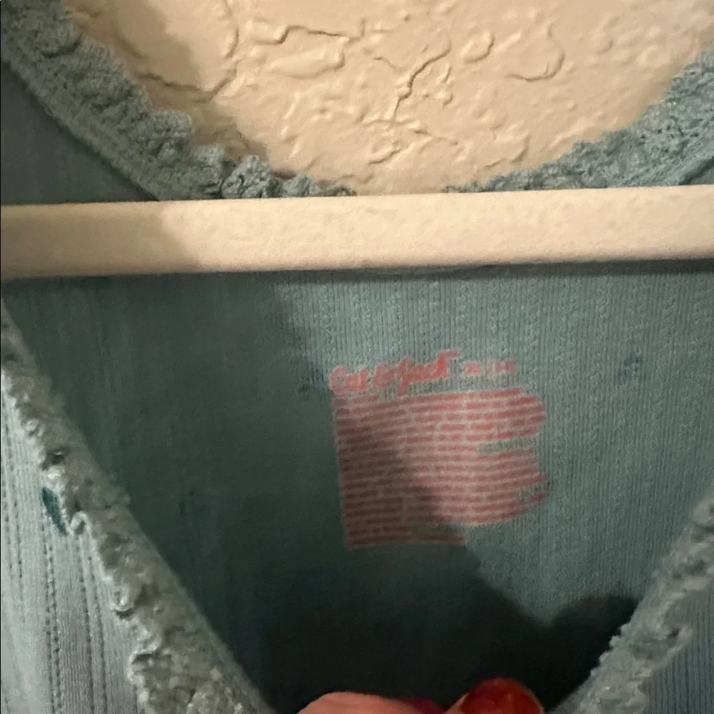NWT cat &jack green and blue heart tank 7